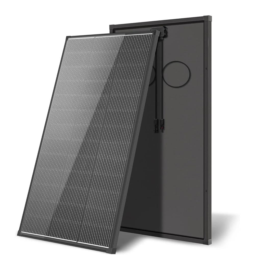 

12V 200W Black N-Type 18BB Solar Panel A+ Grade PV Panel, 25% High Cell Efficiency Solar Module IP68 Junction Box, Off Grid Solar Panels Suitable for RV Boat Camper Rooftop Outdoor Power Supply