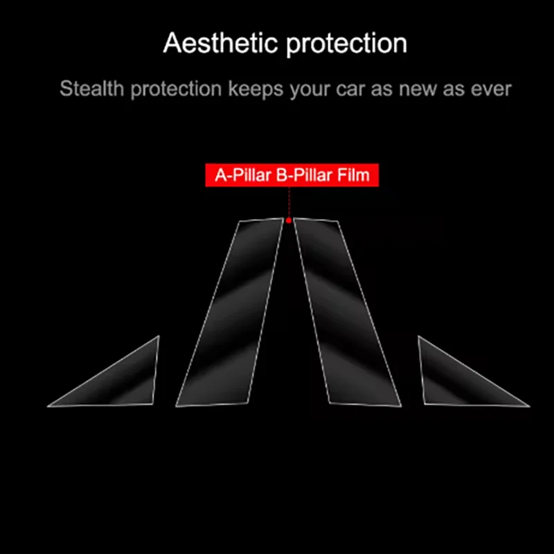 Für Tesla Model 3/Y 2017-2025 A-Säulen- und B-Säulen-Schutzfolie TPU Kratzfeste Folie Auto-Verschleißschutzfolie Autoabdeckungen – Detail 5