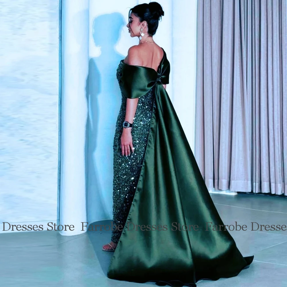 Bordeaux Lange Avondjurken Met Kralen Satijn Schede/Kolom Valentijnsdag Jurk Off-the-shoulder Cape Plooi Galajurk Lang 2025