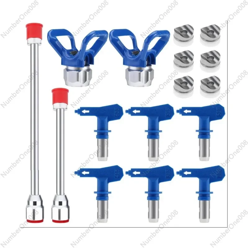 

10PCS Airless Reversible Spray Tip Nozzles Airless Sprayer Nozzles Extension Pole with Sprayer Nozzle Tip Guard