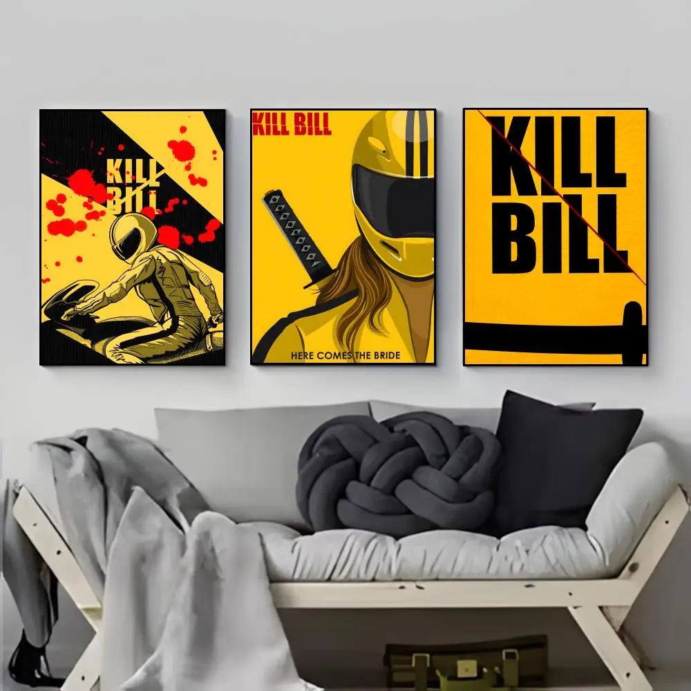 martial arts revenge K-Kill Bill Poster HD  Waterproof Wall Sticker Bar Living Room Decor Gift