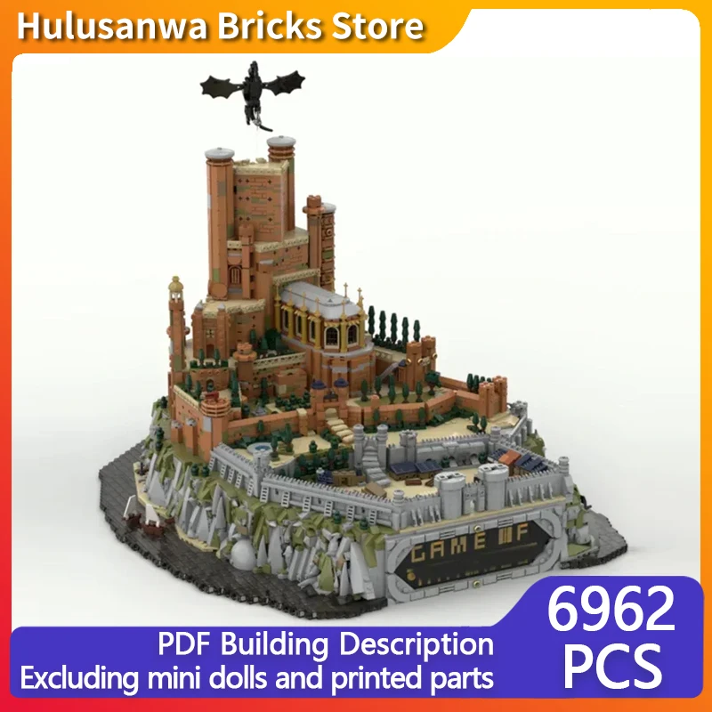 Power Movie Street View Model MOC Building Bricks Medieval Castle Modular Technology Gifts Holiday Assemble Children Toys Suit