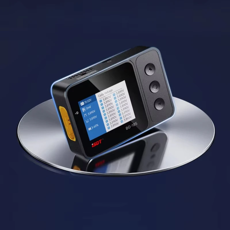 ISDT BG‑18S 4‑18S Lithium Battery Checker High‑Precision Cell Voltage Monitor 2.4