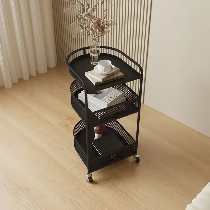 Simple Wheeled Salon Trolley Mini Coffee Table Salon Trolley Movement Storage Commercial Furniture Carrello Parrucchiere ZY40TC