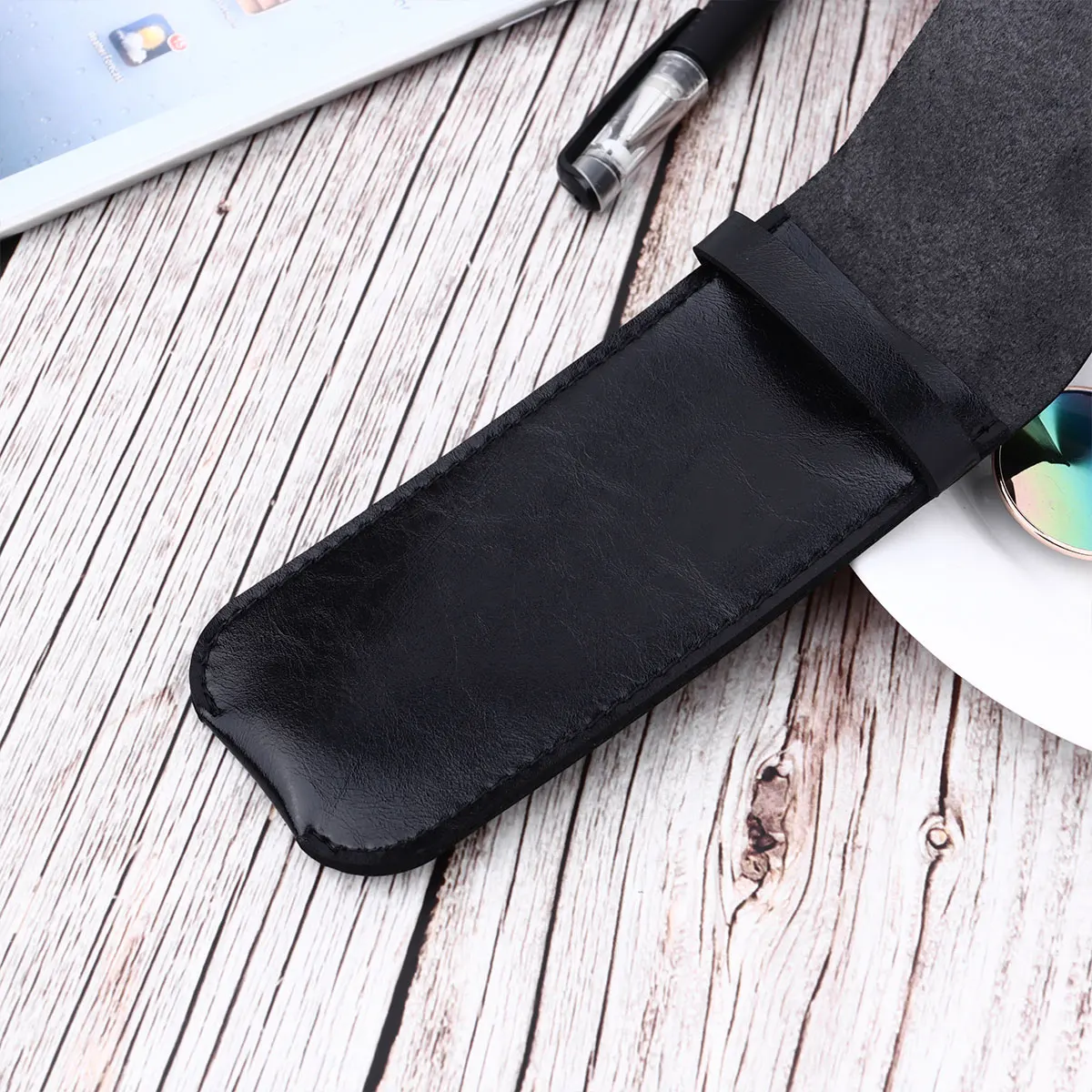 

Pen Case Pens Portfolio School Cases Supplies for Girl Desk and Stationery Items Pencil Black Accessories Office Pouch