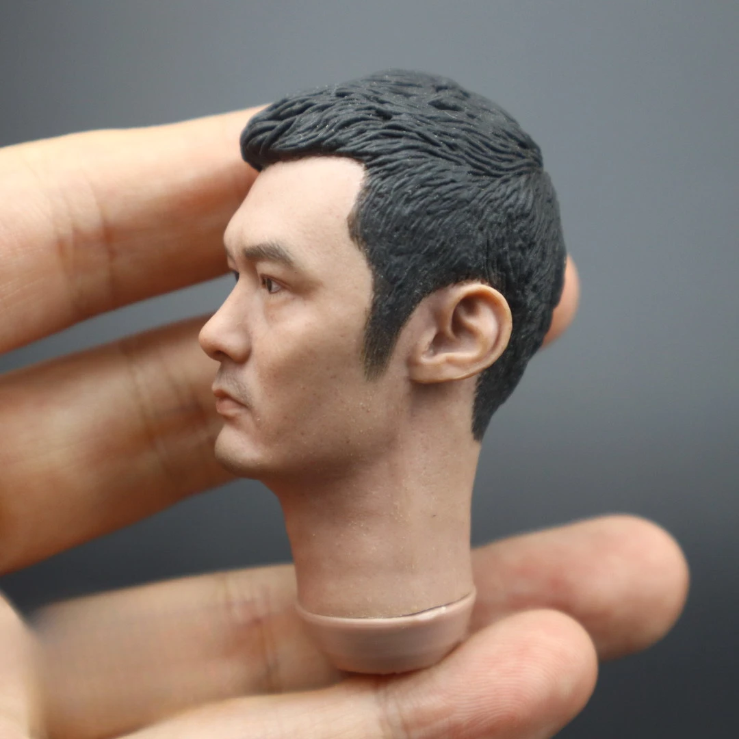 Chinese Star Head for Action Figure Coleção, Shawn Yue Cabeça Esculpir, Soldado Masculino, 1:6 Escala, 12"