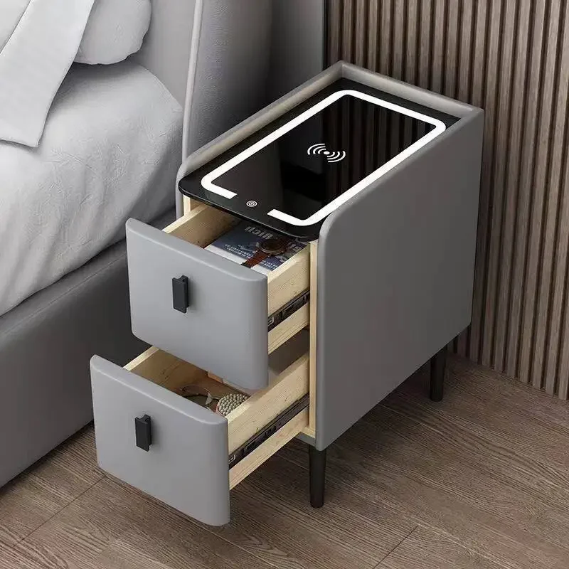 

Very Narrow Rock Plate Storage Small Bedside Cabinet Solid Wood Modern Simple And Luxurious Mini Bedside Cabinet Ultra Narrow