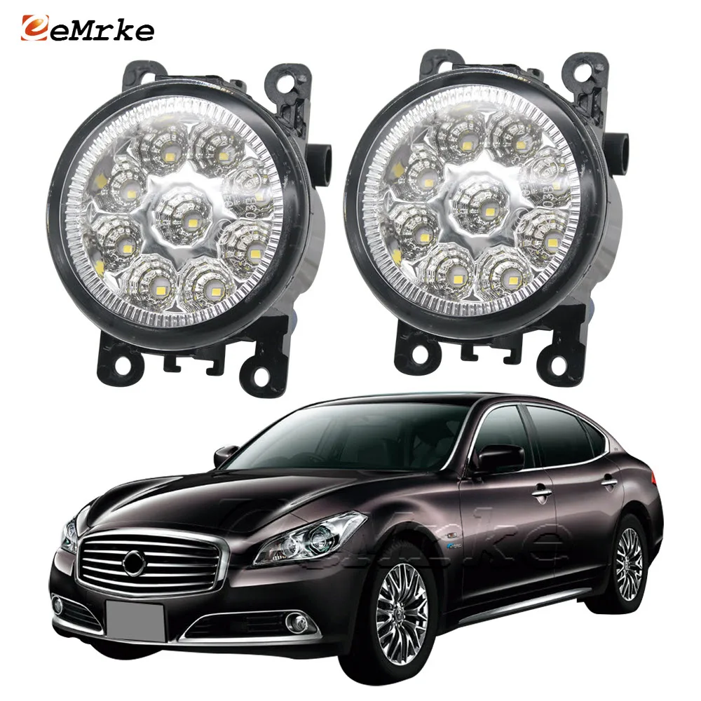 

2X Car Styling Led Light Assembly for Nissan Cima DAA-HGY51 2013-2022 Led Fog Lamp H11 H8 12V Halogen DRL Daytime Running Lights