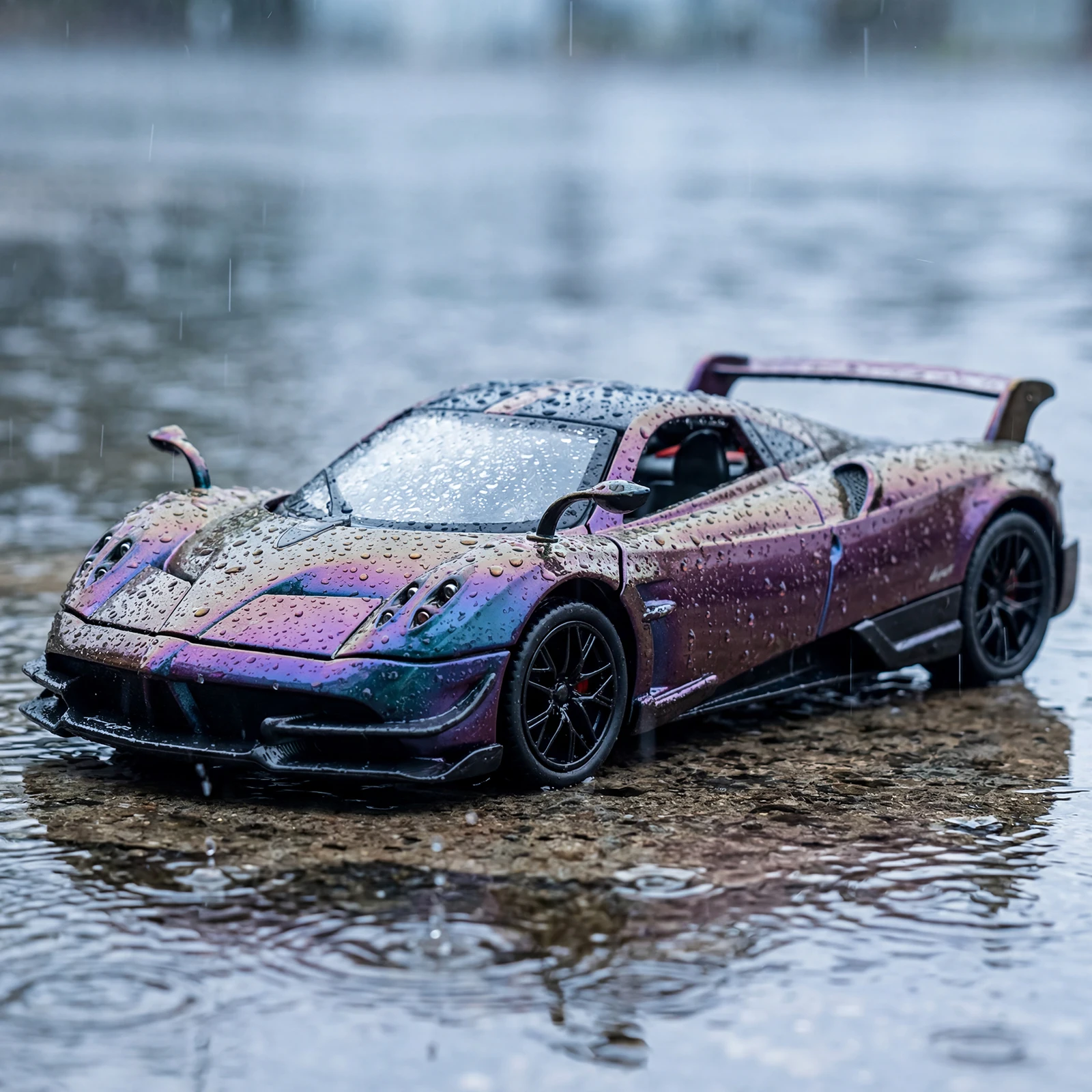 1:24 Huayra BC Hypercar Alloy Sports Car Model Diecast Metal Track Racing Car Home Decoration & Computer Desktop Ornament