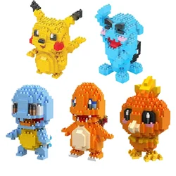 Blocks Small Cartoon Mini Building Block Pikachu Charizard Eevee Mewtwo Anime Assemble Action Pokemon  Model Dolls Toys