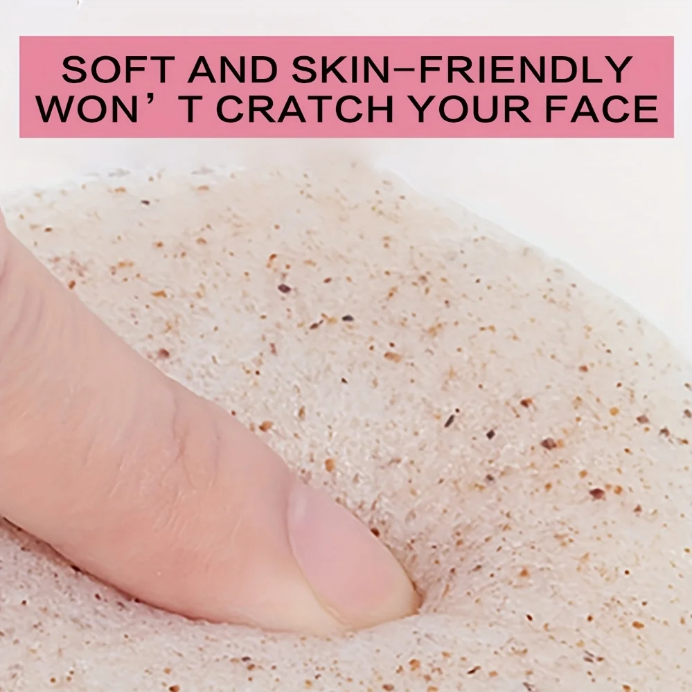 Walnut Seed Konjac Face Sponge, Natural Cleansing Puff for Face, Makeup Removal, and Soft Facial Cleansing Tool view 6