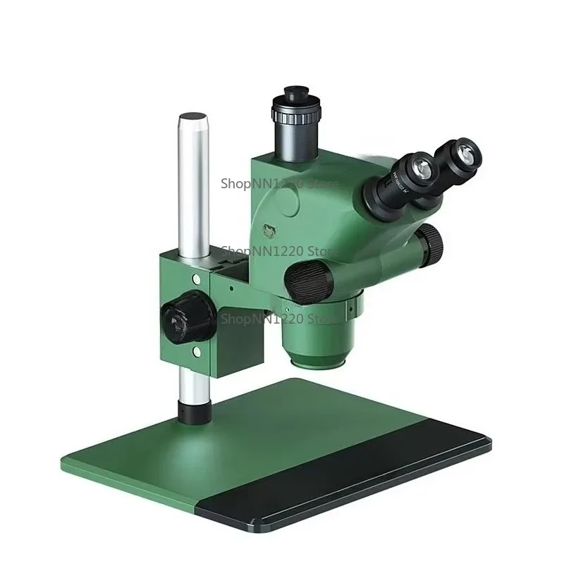 Microscope stéréo trioculaire avec oculaire grand Angle Zoom 6.5-65x, Microscope d'objectif optique haute définition