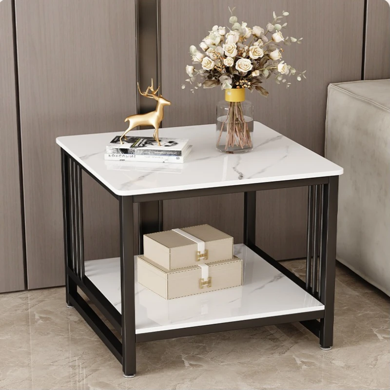 Small tables by the edge of the rock slab Sofa side cabinet tea water cabinet Living room bedside table storage rack 테이블