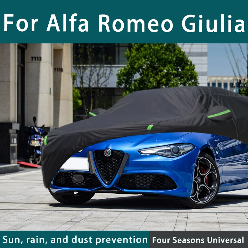 

Full car cover dust-proof outdoor indoor UV protection sun protection and scratch resistance For Alfa Romeo Giulia Car umbrella