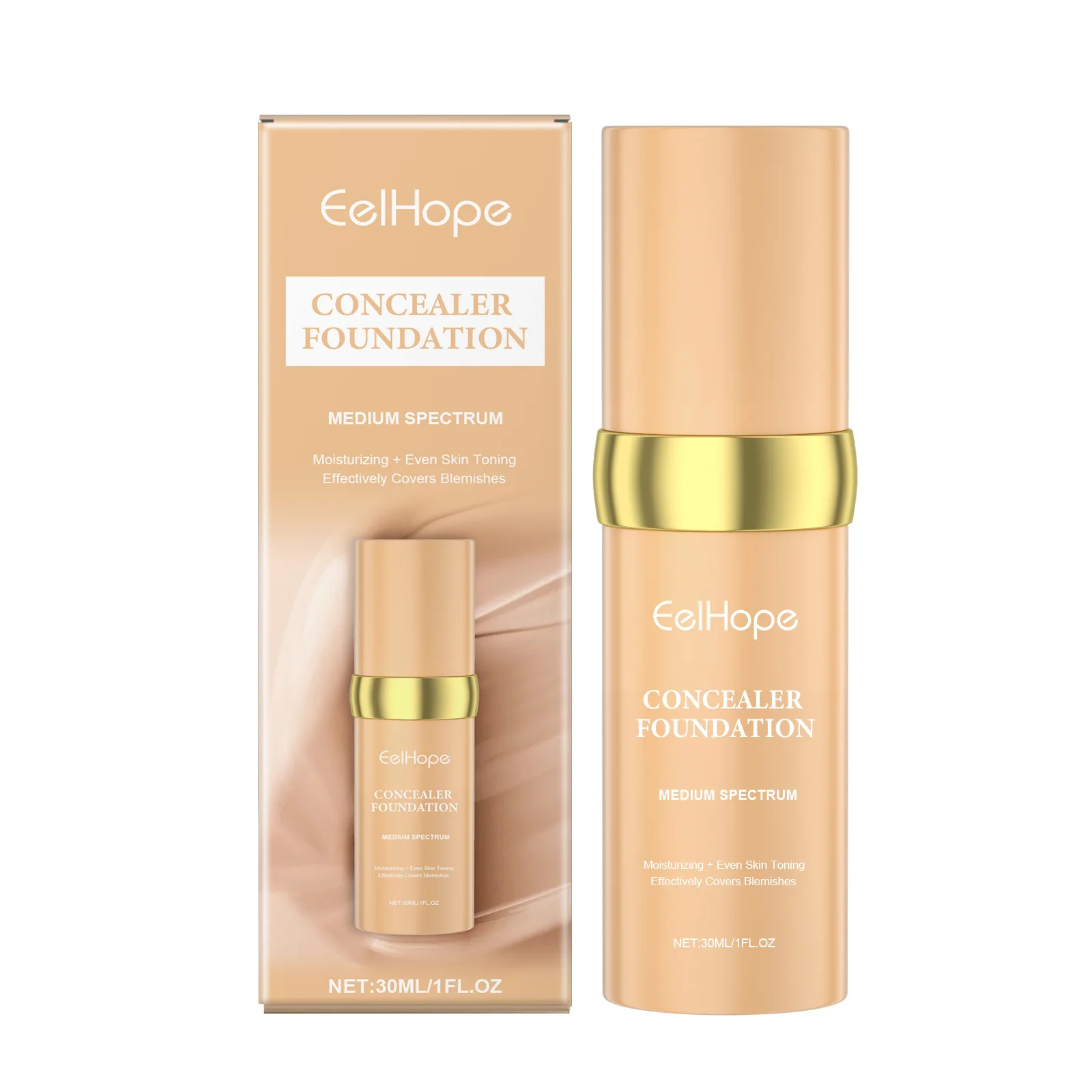 Volledige dekking Vloeibare Foundation Concealer Hydraterende Oliecontrole Langdurig Hydrateren Lichtgewicht Make-up Basis Cosmetica Crème