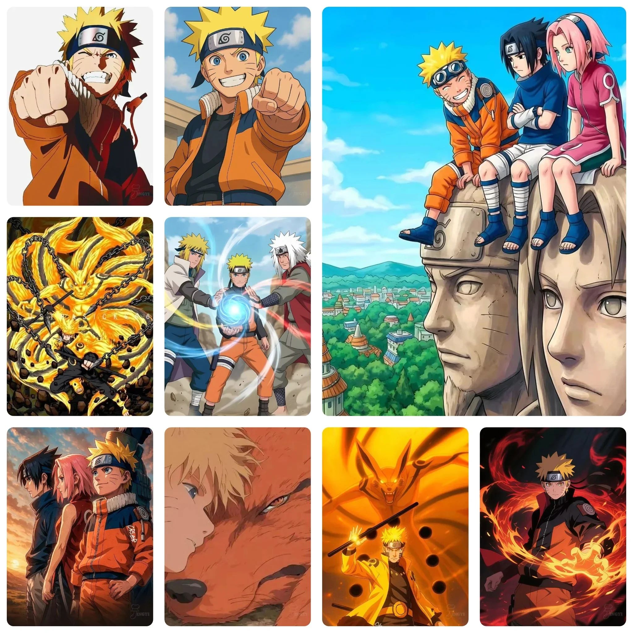 5D DIY Brave Ninja Uzumaki Naruto Nine Tails Beast Anime Style Diamond Painting Mosaic Handmade Art Exquisite Home Decoration