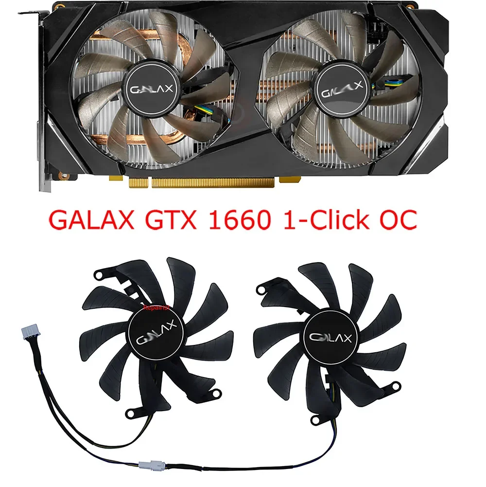 2ピース/セット、t129215su、グラフィックカードファン、ビデオクーラー、GALAX用 RTX 2060 1-Click OC, GALAX用 GTX 1660 Snapdragon Overseas Edition