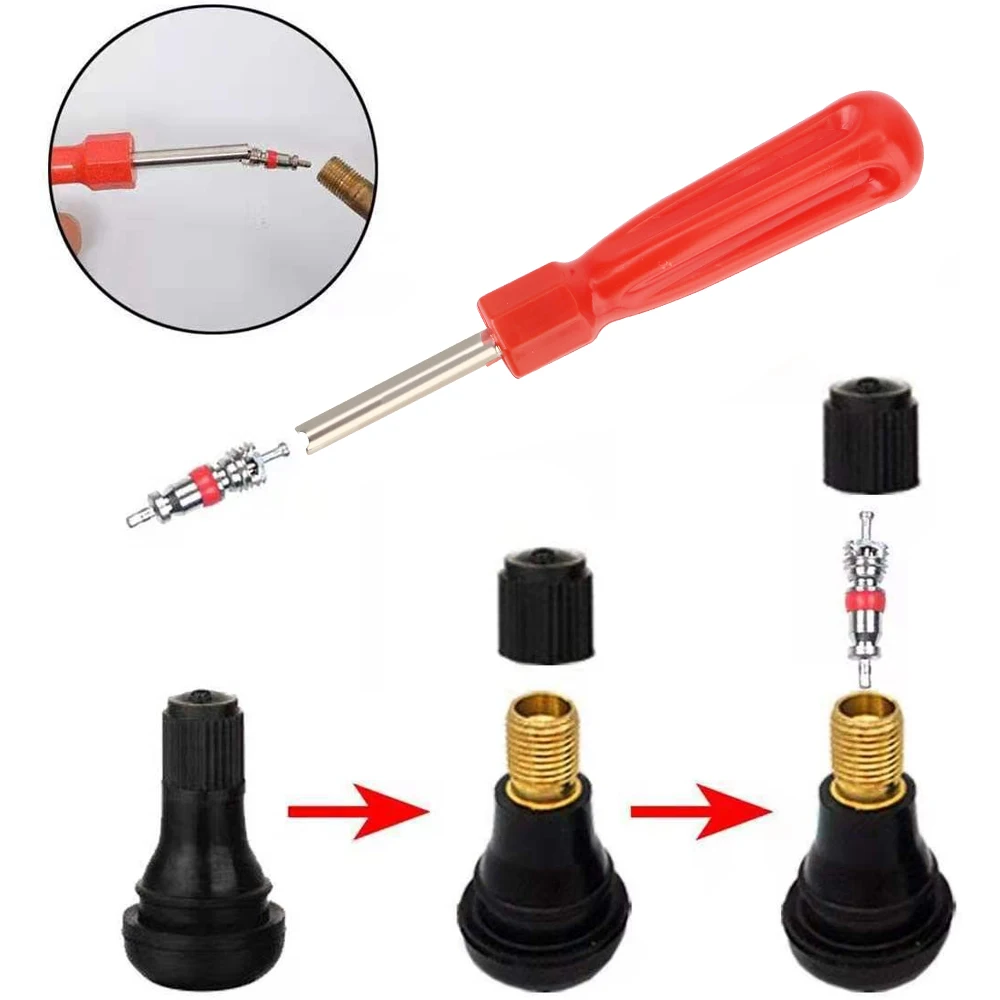 Valve Stem Core Car Accessories Tube Metal Tire Repair Tools Tire Valve Stem Puller Car Motorcycle Remover