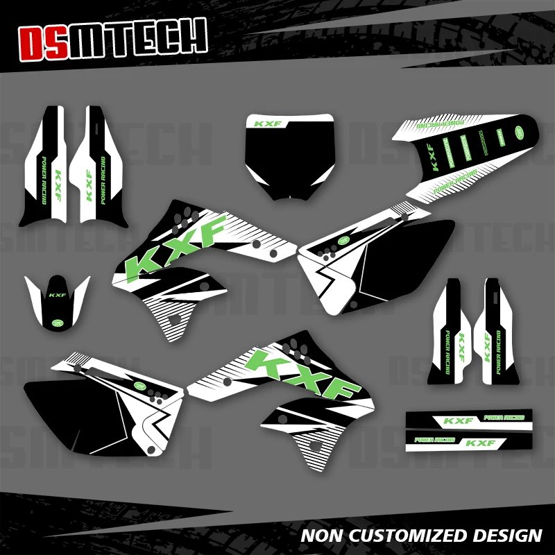 

DSMTECH для Kawasaki KX250F KXF250 KX 250F KXF 250 2006 2007 2008, полная графика, наклейки, наклейки для мотоцикла, фон на заказ 003