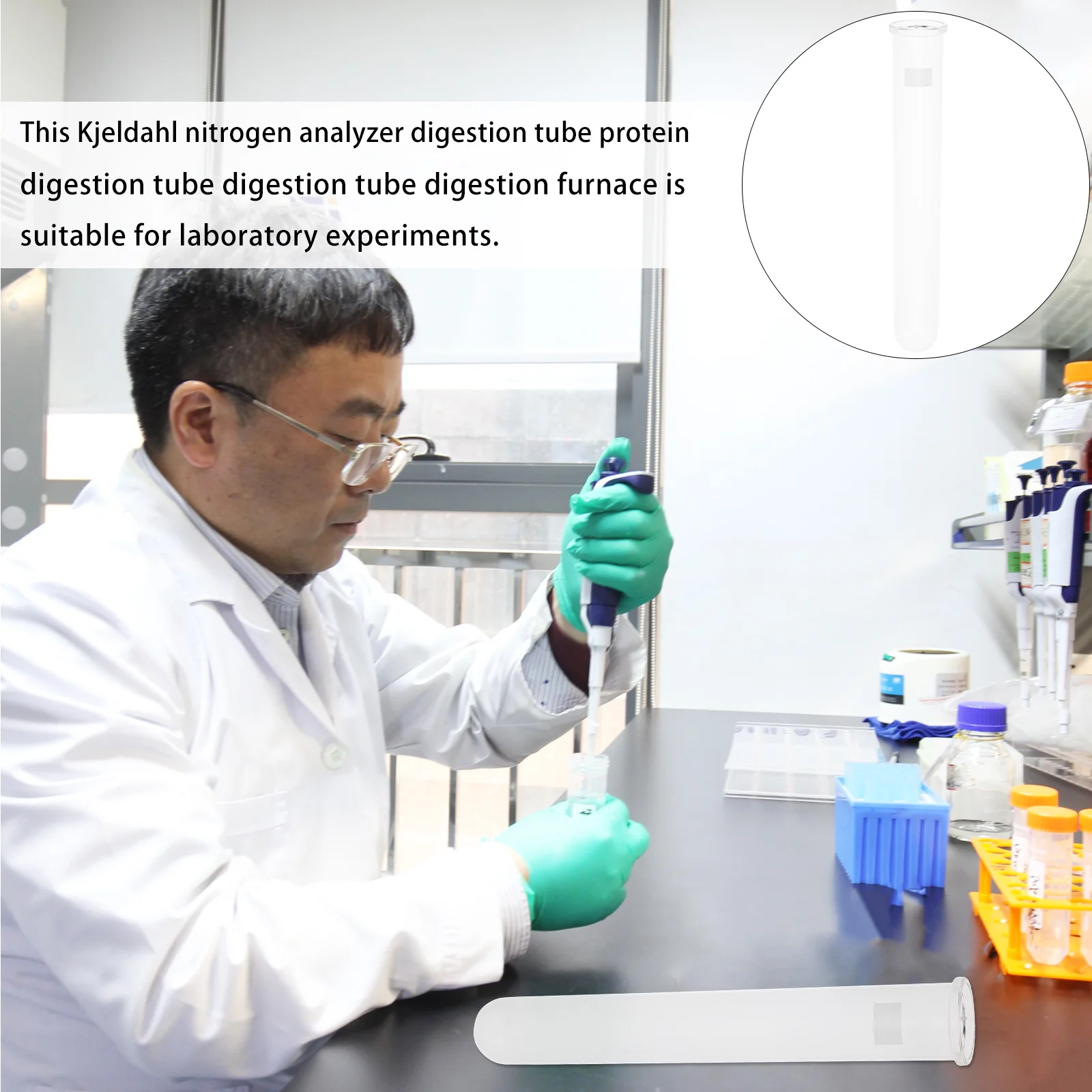 

Protein Digestion Tube Square Mouth Boiling Azotometer Digestive Nitrogen Analyzer