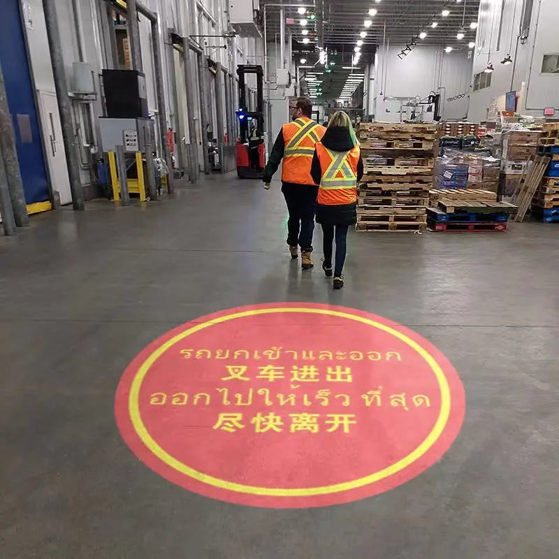 LED 150W 240W 320W Customized Projection Safety Warning Signs Lighting Indoor Outdoor  Projector Light
