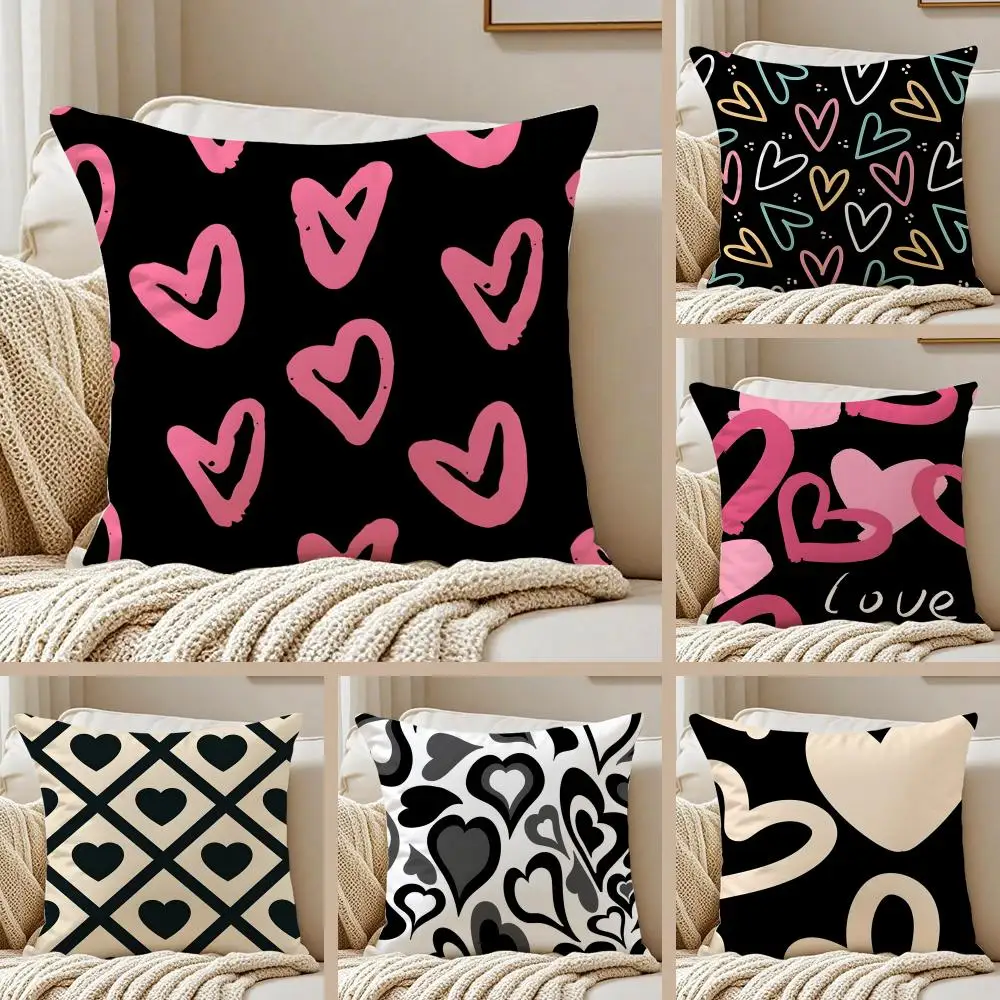 Fashion Sweet Art Love Heart Cushion Cover Pillowcase Anti-d