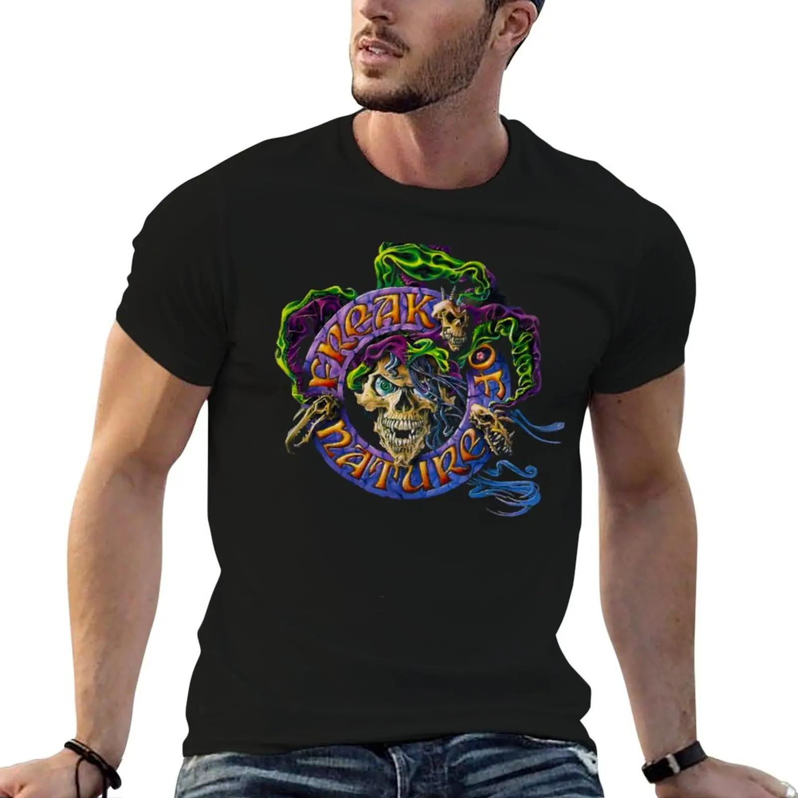 FREAK OF NATURE - Freak Of Nature T-Shirt Comfortable Basic Crew Neck Tee