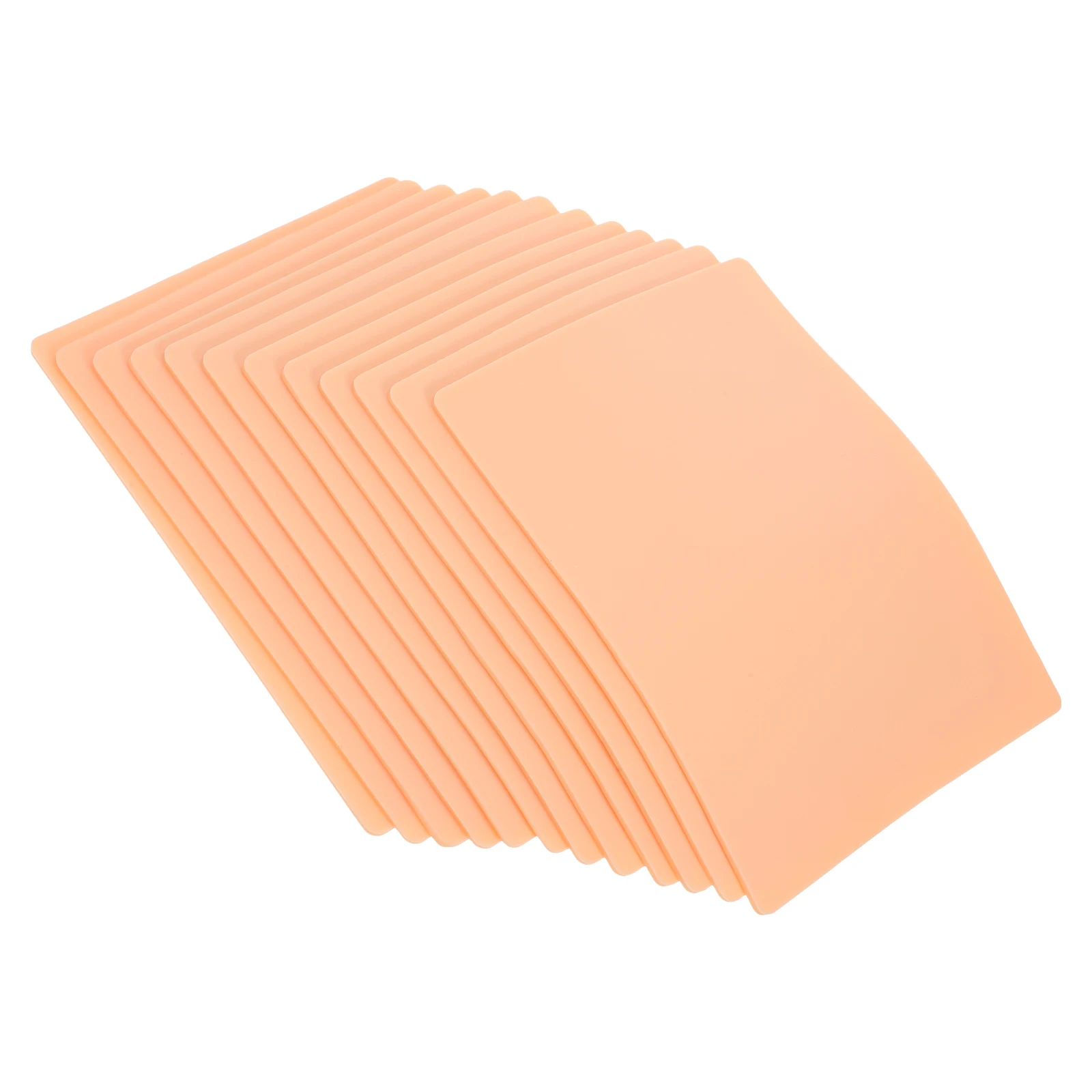 

12 Pcs 3mm Thick Simulated Silicone Skin 19 5X15CM Dual Sided Blank Tattoo Practice Sheet for Eyebrow Lip Liner