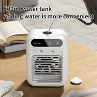 Mini ventilateur climatiseur rechargeable par USB, ventilateur de refroidissement portable avec batterie 1800mAh, humidificateur et circulateur d'air - pour la maison et le bureau 2