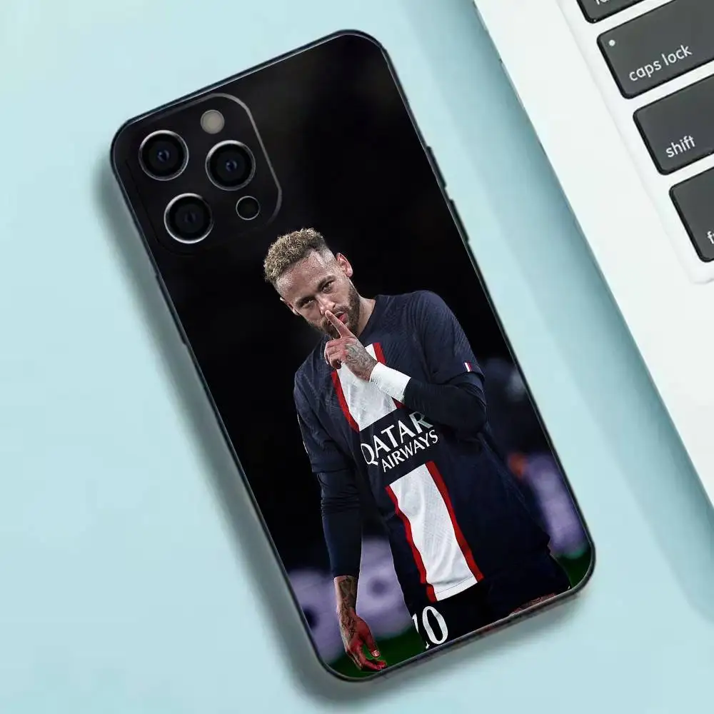1 PC Voetbalster Neymar Telefoon Case Silicone Zacht Voor IPhone 17 16 15 14 13 12 11 X XR Plus Pro Max Plus