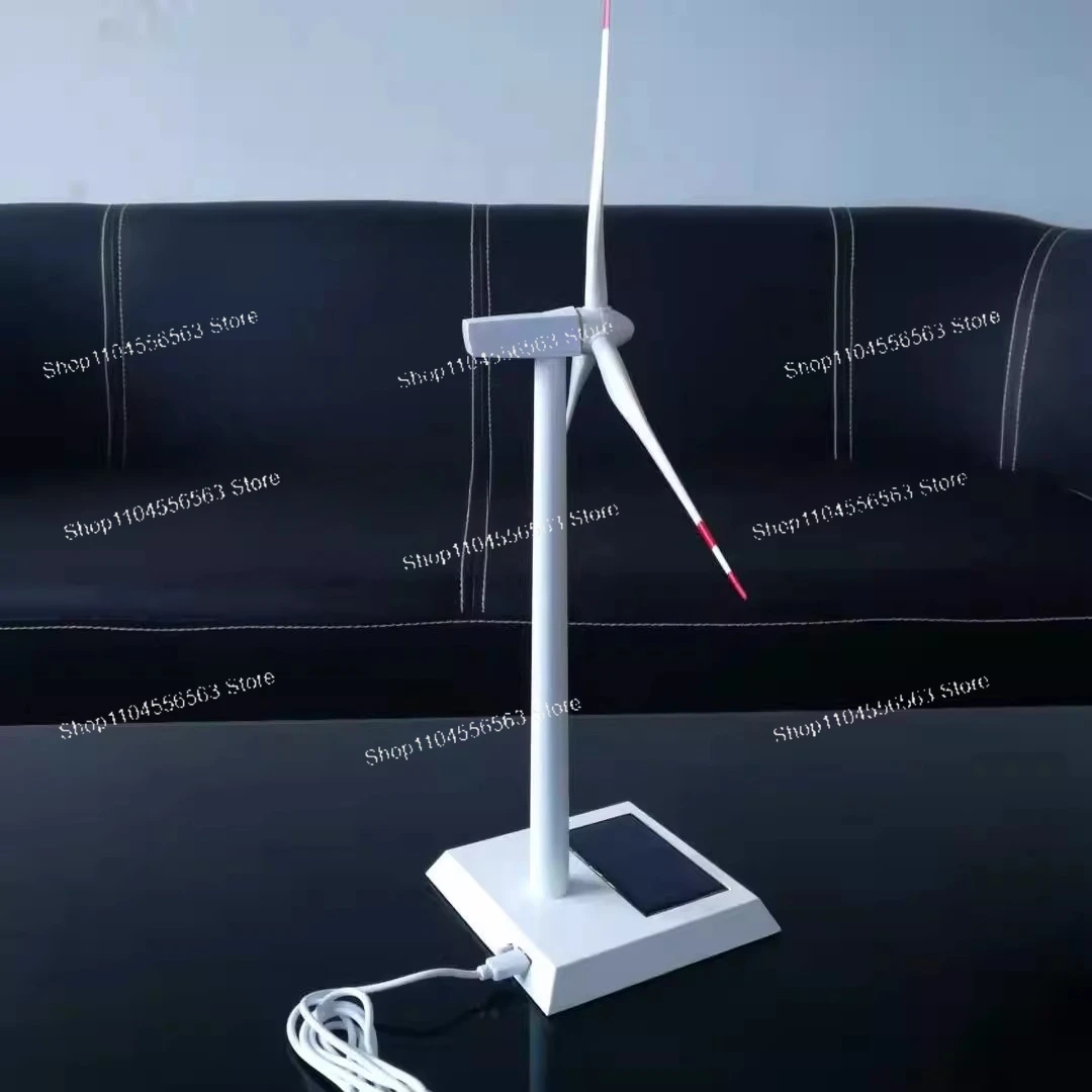 Solar-Powered Silver Windmill Wind Turbine Model Toy – Eco-Friendly Gift & Desk Ornament for Clean Energy Enthusiasts