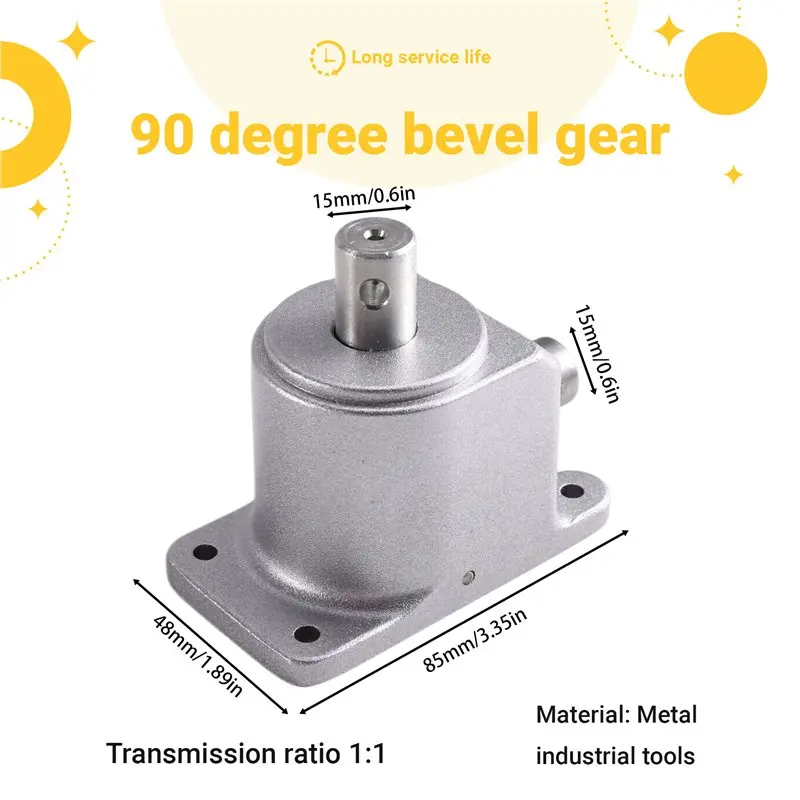 AC88-Bevel Gearbox 90 Degree Right Angle Reversing Gear 1:1 Transmission Ratio Small Steering Gear
