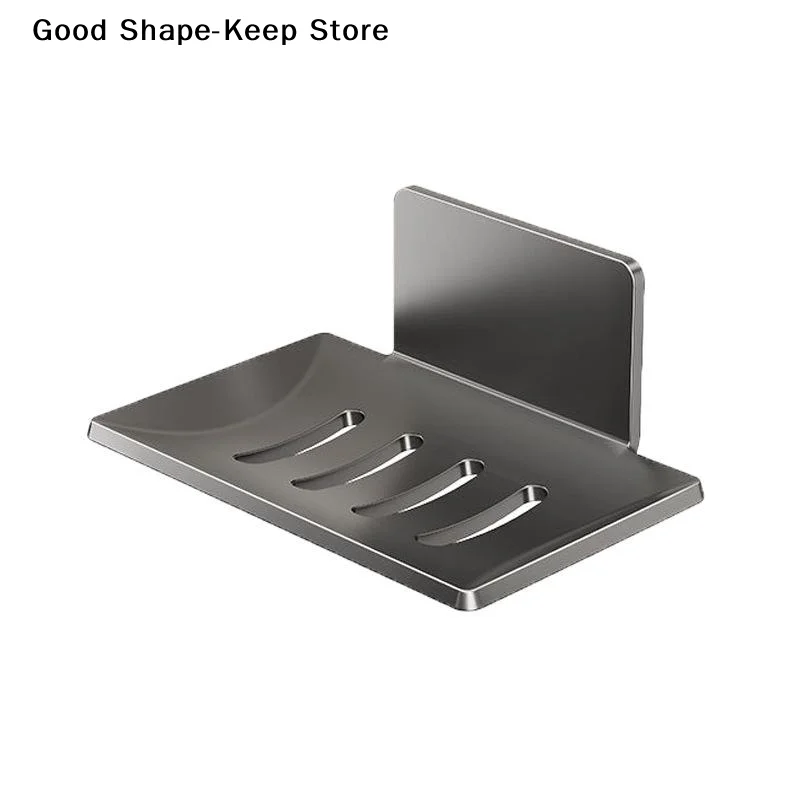 dailySelf Adhesive Wall Mounted Soap Dish No Drill Hollow Drainage Soap Rack for Bathroom Shower Sink Countertop Use