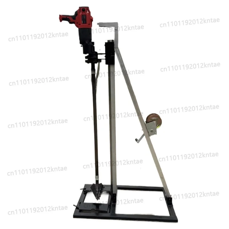Small Portable Household Water Well Drilling Rig Single Person 2 Phase Electric Hand Crank Drilling Equipment