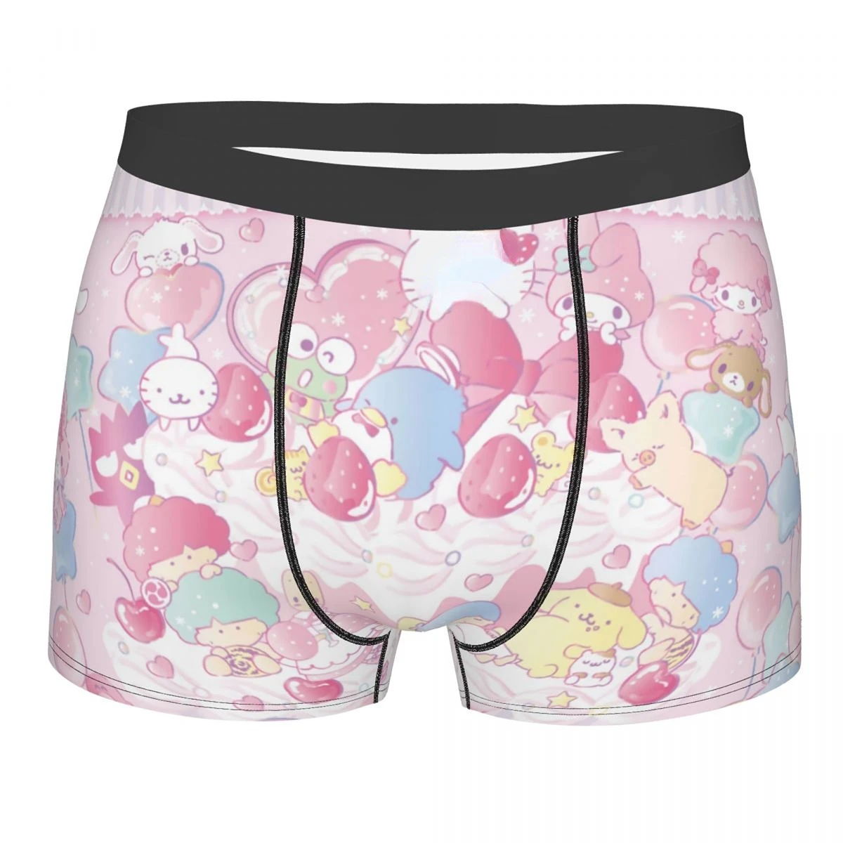 Custom Sugarbunnies Japanese Animation Underwear Men Breathbale Cartoon TV Boxer Briefs Polyester