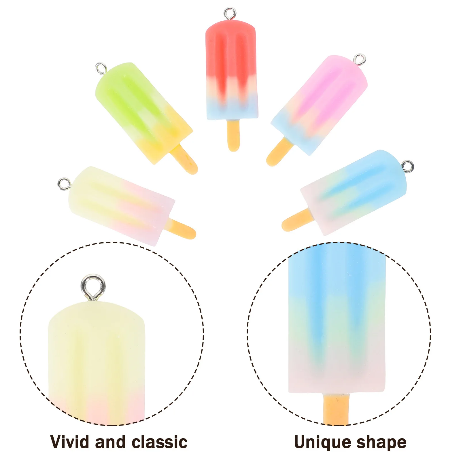 

25Pcs Resin Ice Cream Charms Creative Pendants for Bracelets Earrings DIY Jewelry Keychain Making Charms Jewelry Making Supplies