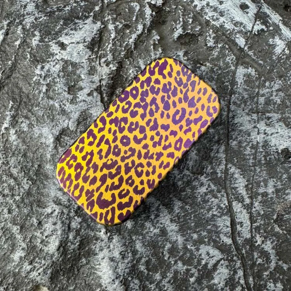 TiFire EDC New Leopard Print Titanium Alloy Dingding Direct Push Fingertip Card Decompression Toy