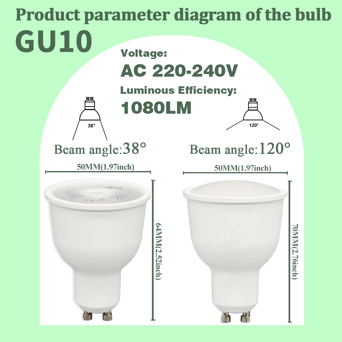 10PCS Led Bulb Light GU10 12W 220V Spotlight Bulb Bombillas LED Lamp Decoration Lamp Light Energy Saving Lampara for Home Office