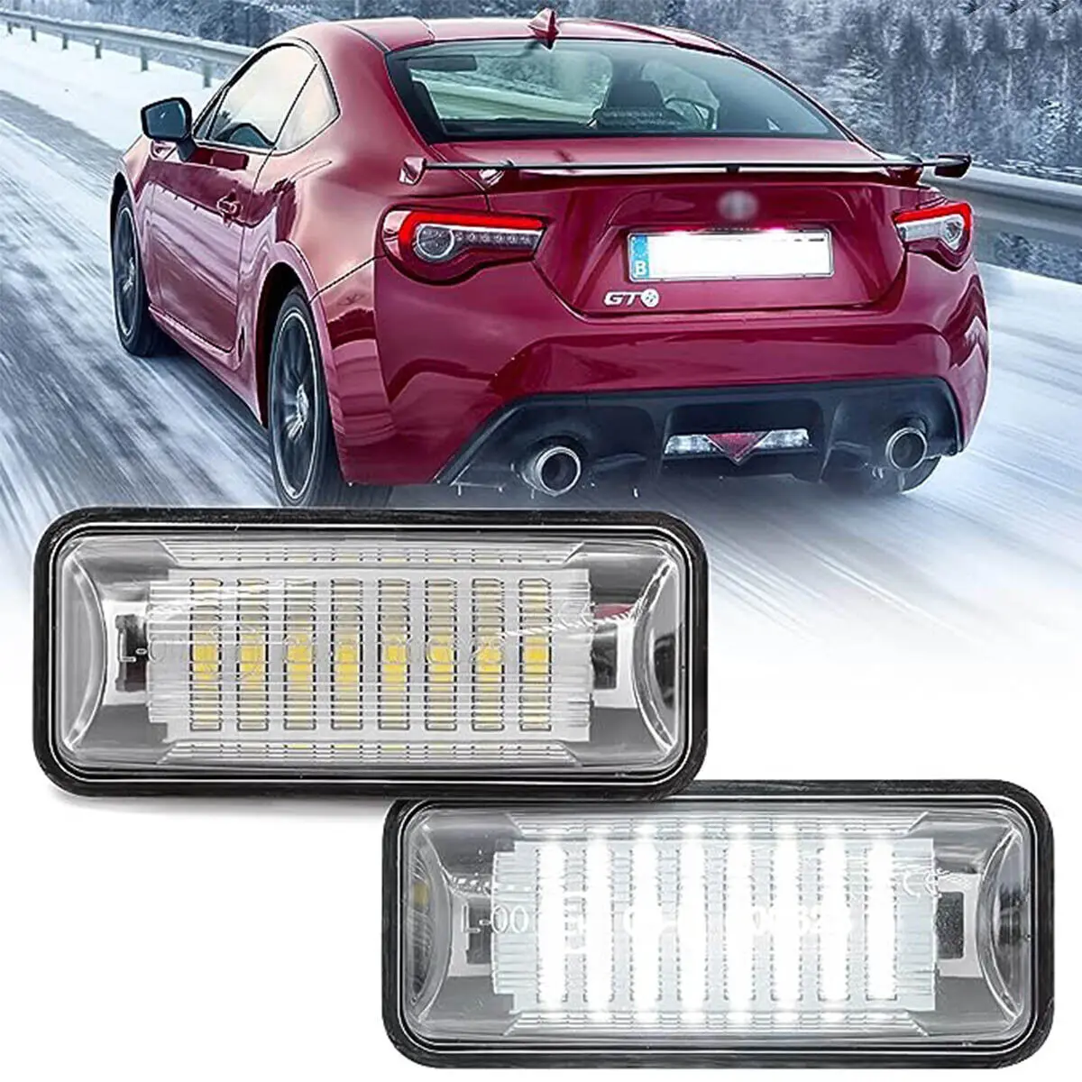 

2Pcs/set LED Number License Plate Light Lamp for Subaru Forester Impreza Legacy BRZ WRX XV Crosstrek TOYOTA FT86 GT86 Scion FR-S