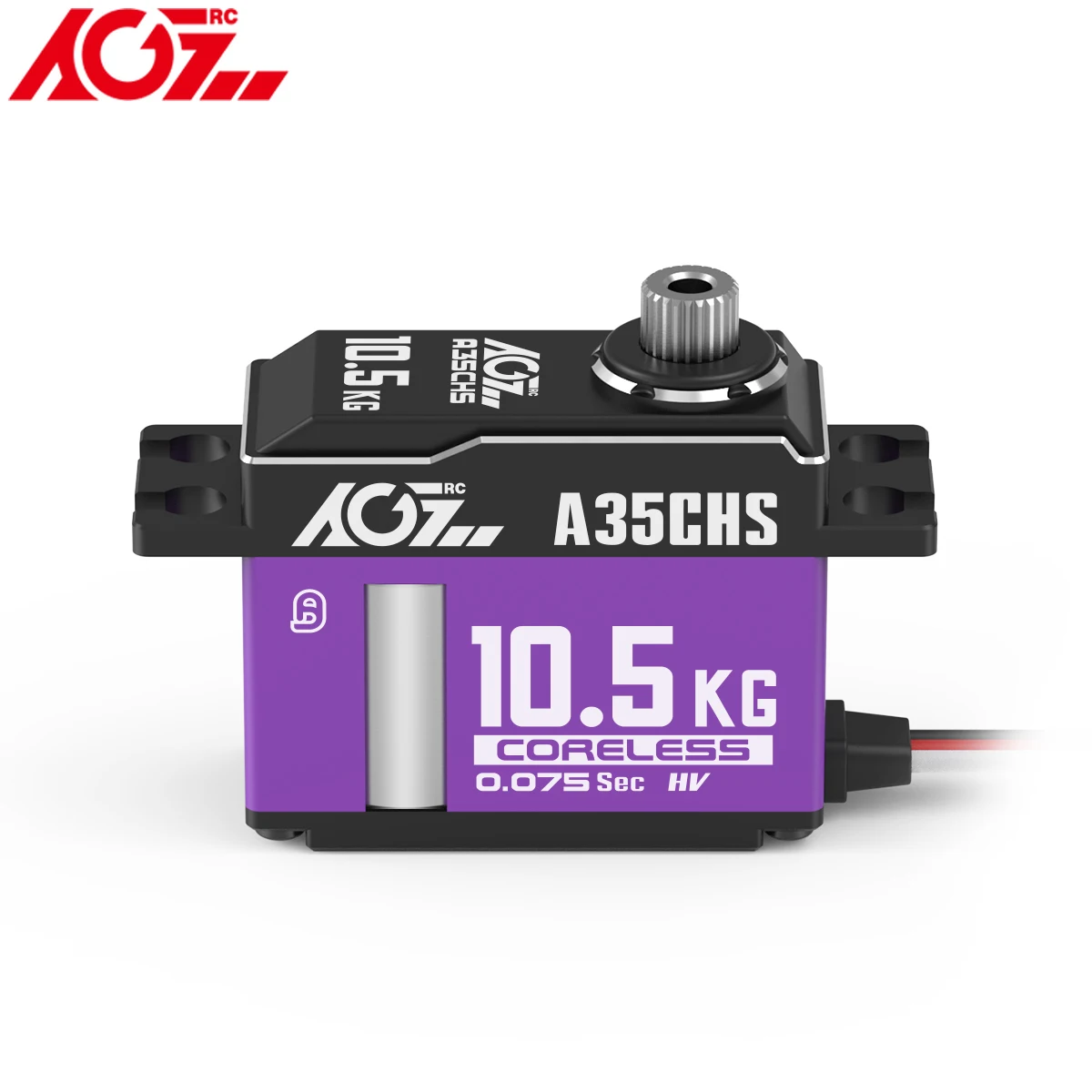 AGFRC A35CHS 10.5KG 0.075S Fast Speed Full CNC Case HV Coreless Programmable Digital Mini Servo For RC Glider RC Car Airplane