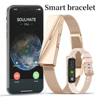 LIGE recordatorio de llamadas pulsera inteligente monitoreo del ritmo cardíaco durante el sueño rastreador de actividad/deporte pulsera inteligente para parejas con aplicación gratuita 2 bandas