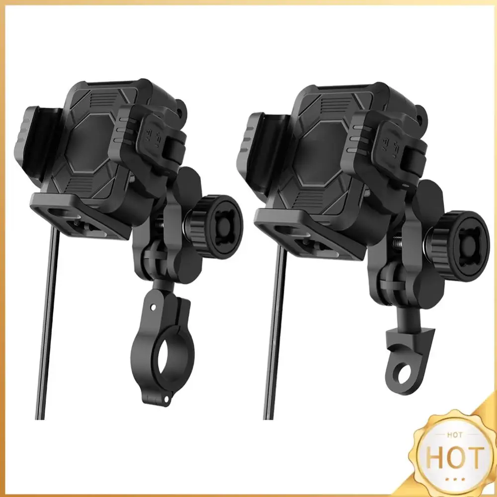 

Motorcycle Phone Holder Wireless Charger Anti-Shake Motorcycle Cellphone Holder Anti-Theft Navigation Bracket for Motorcycle