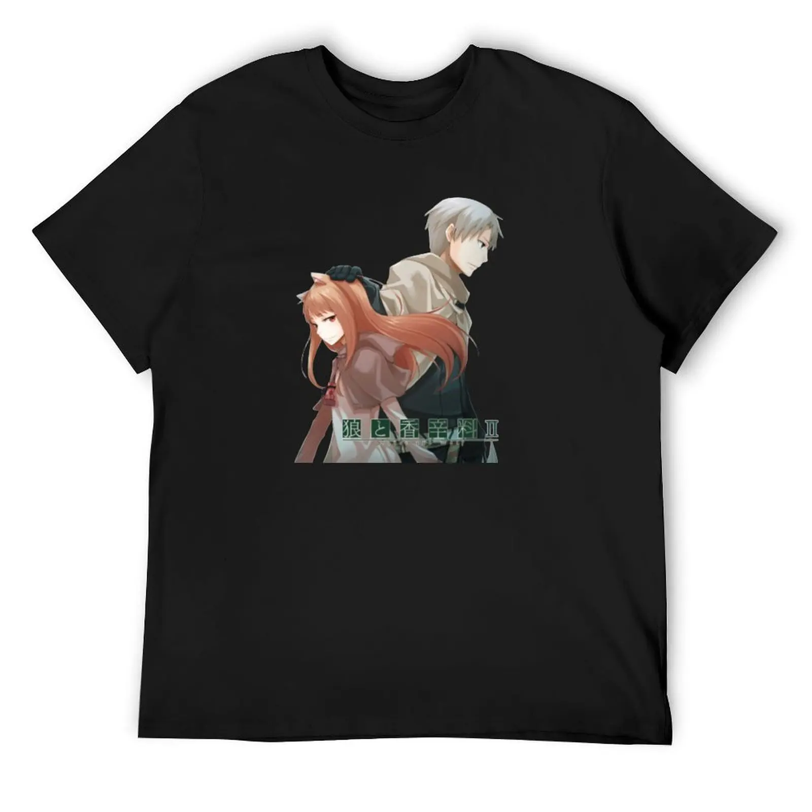 

Spice and Wolf, Holo and Lawrence T-Shirt plus sizes anime clothes tshirts personalised mens t shirt graphic