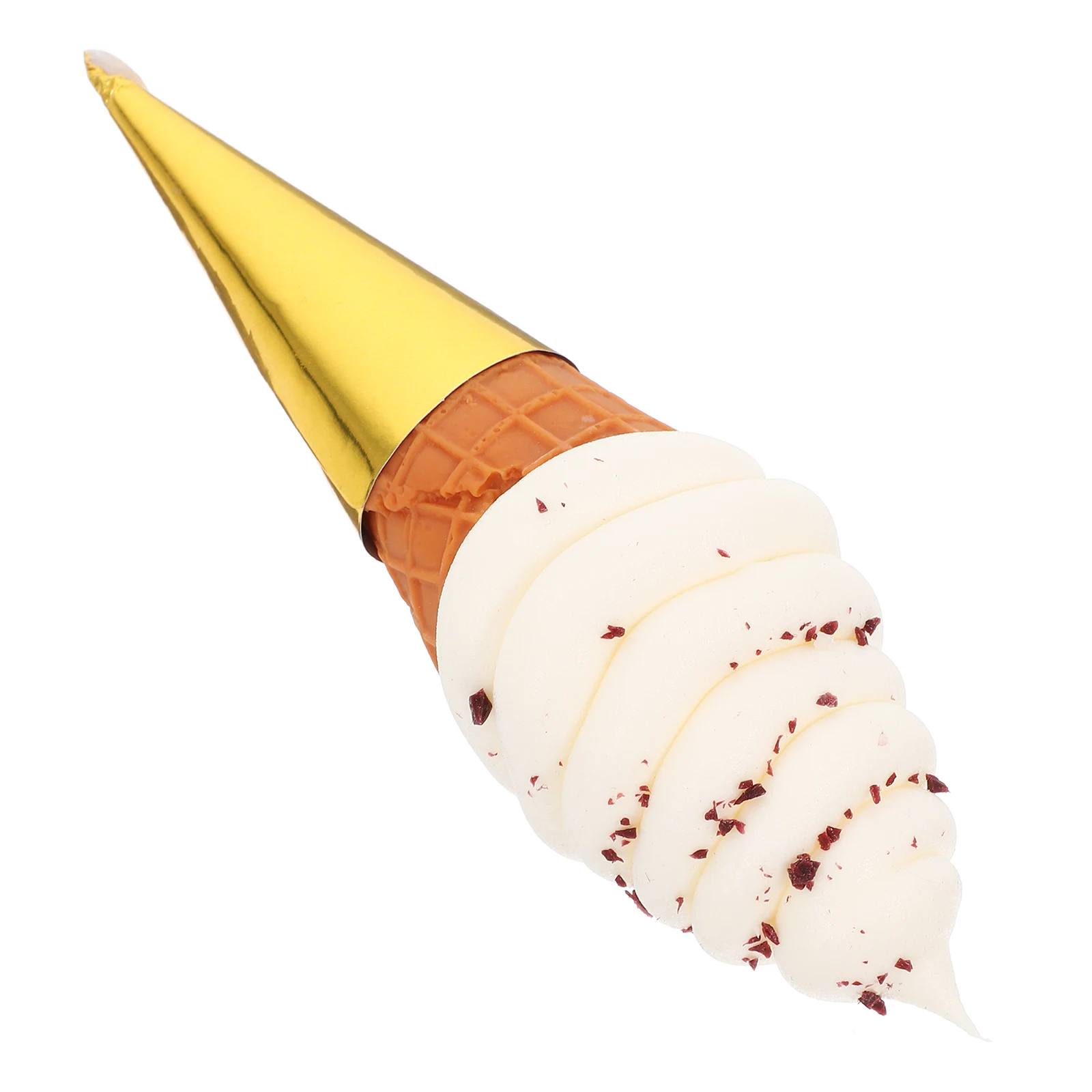 

Artificial Ice Cream Cone Props Fake Dessert Models PVC Simulation Food Decor Chocolate Chip Ice Cream Display Accessories Photo