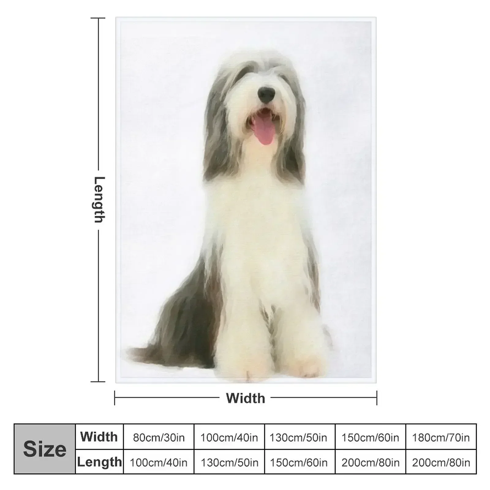 Bearded Collie Dog Throw Blanket Luxury Throw Flannels Sofa Blankets