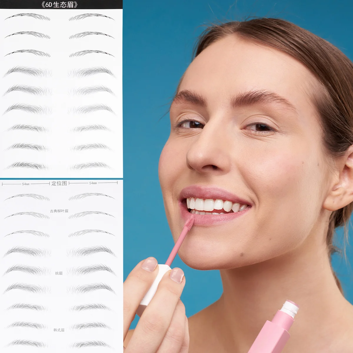 

18Pairs Simulation Eyebrow Patches High Quality Instant Brow Transformation Convenient for Sparse Brows Mixed Style 3