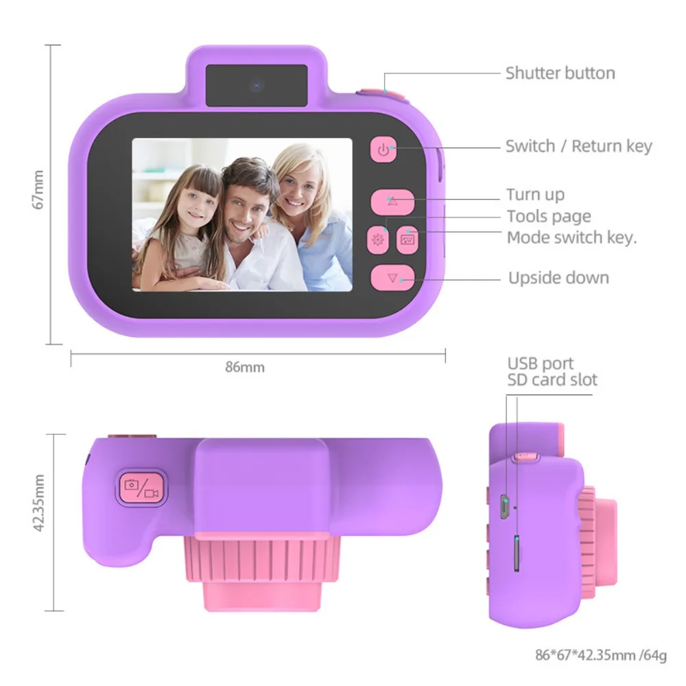 Vintage Kamera Fotografieren Mini Kinder Kamera Kleine Pädagogische Kinder Mini Digital Kamera H7 HD Kinder HD Kamera Spielzeug Geschenke