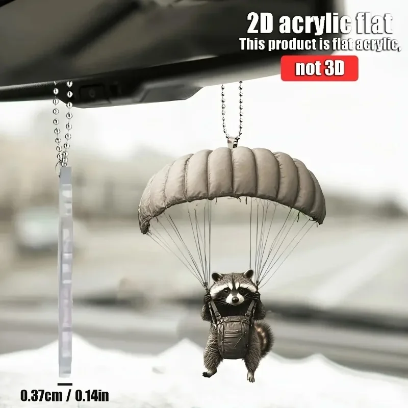 2D Plane Parachute Kangaroo Pendant Used for Car Hanging Decoration Fun Decoration Home Decoration Backpack Accessories Keychain