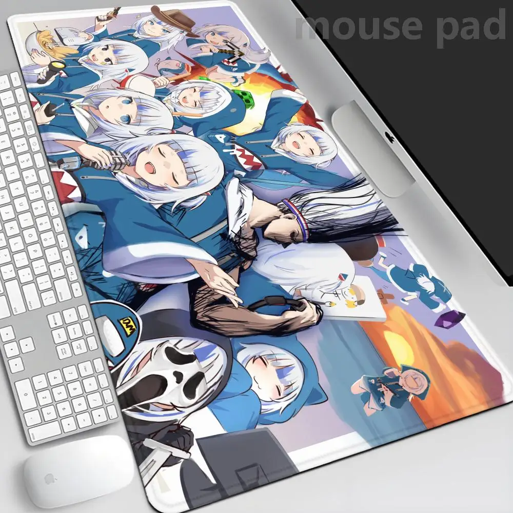 

Gawr Gura Mouse Pad Large Gamer Hololive Mousepad Keyboard Mouse Mats Rubber Anti-Slip Office Computer Table Desk Mat Carpet