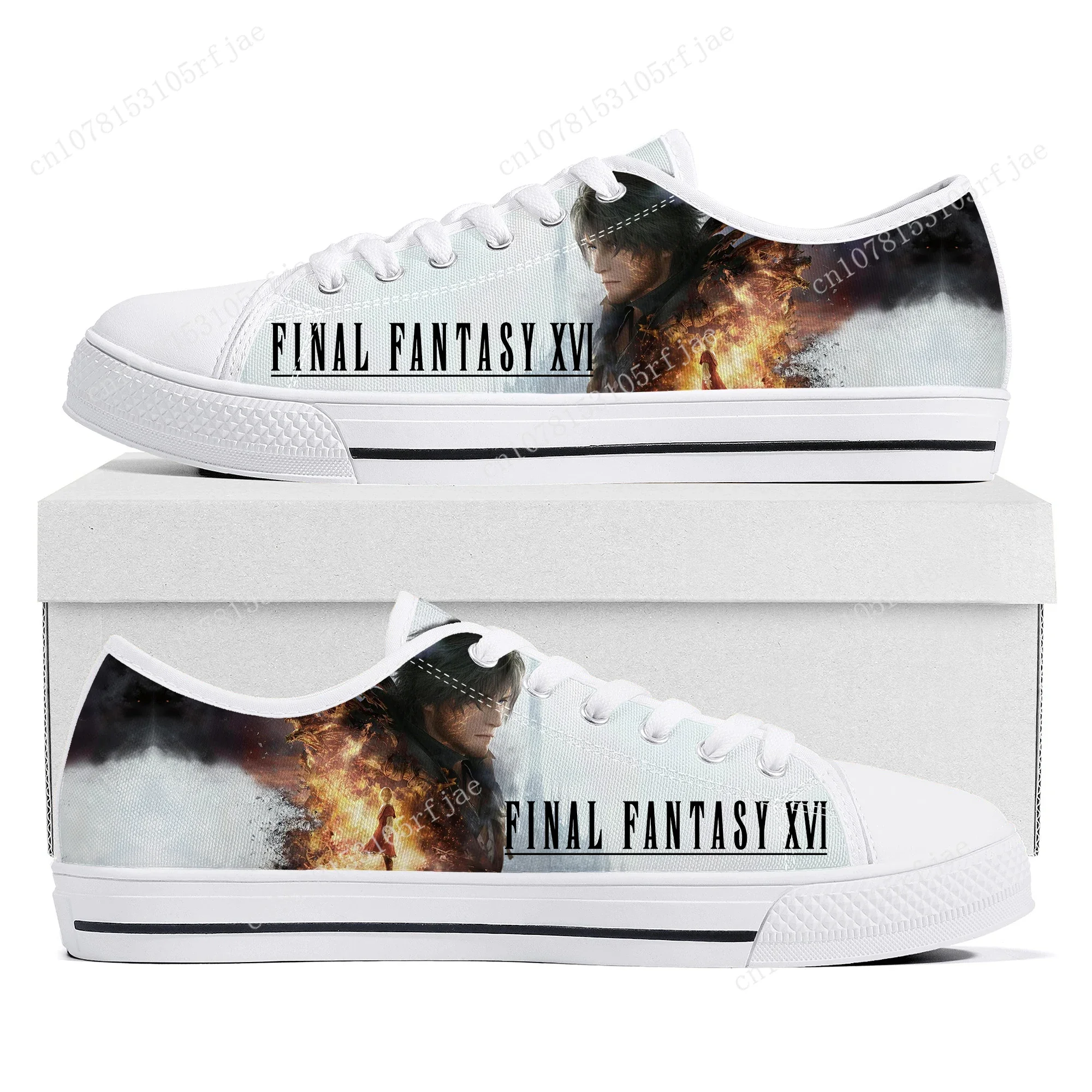 

Final Fantasy 16 Low Top Sneakers Cartoon Game Women Men Teenager Fashion High Quality Canvas Sneaker Couple Custom Built Shoes